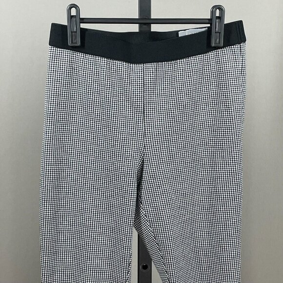 NEW Talbots Pants Womens 6 petite black houndstooth skinny pull on - Picture 2 of 10